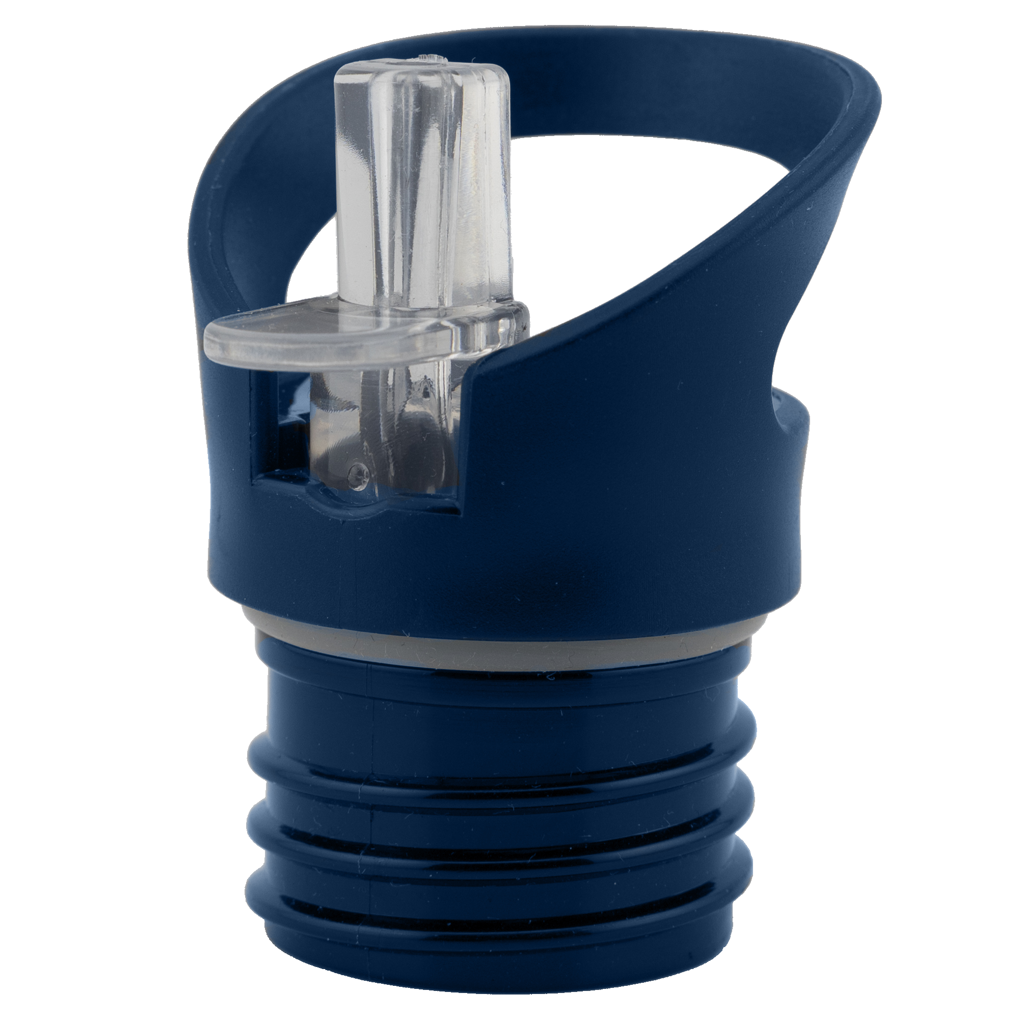 Trinkaufsatz mit Strohhalm für Edelstahltrinkflaschen - Durchmesser 4,5cm - blau