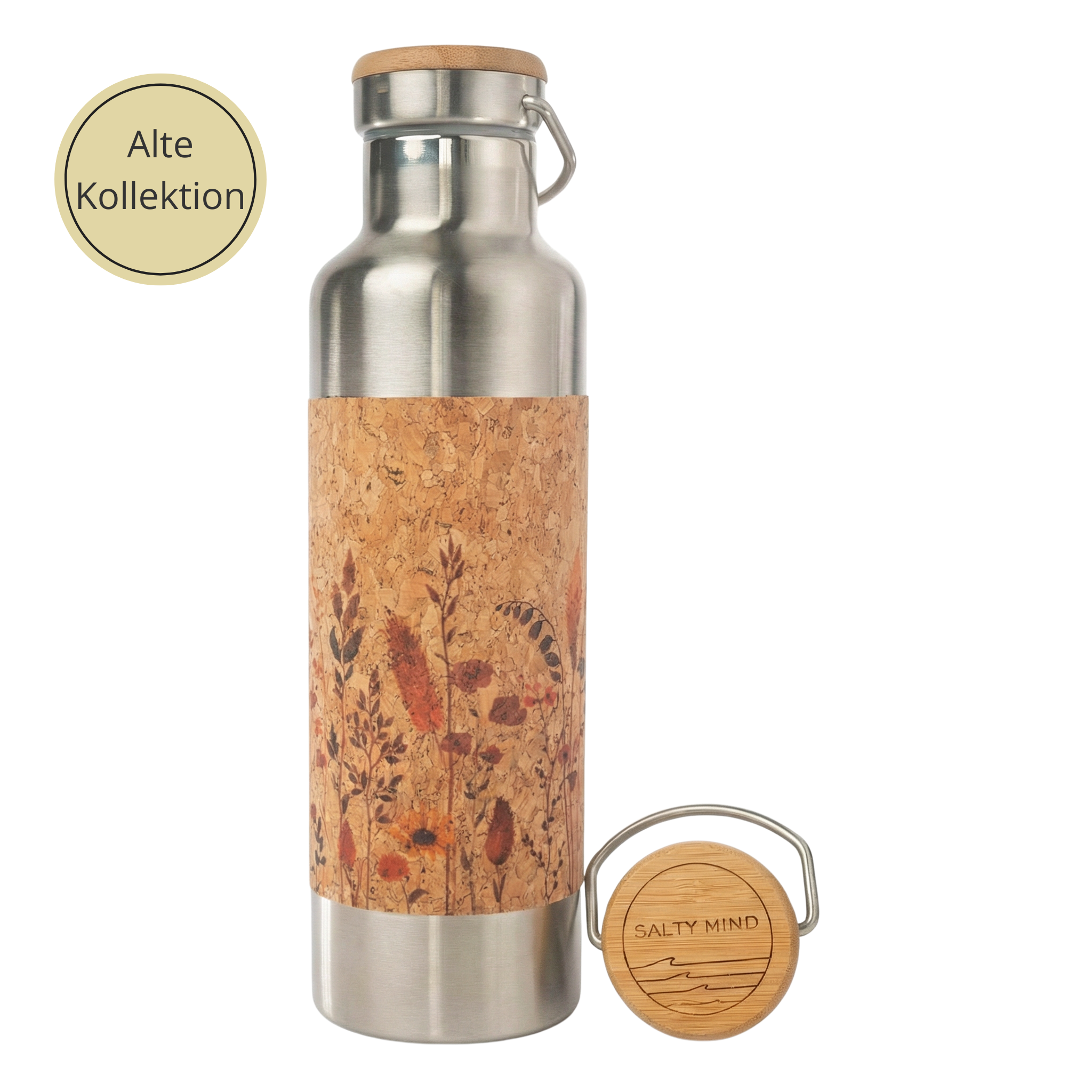 Edelstahltrinkflasche mit Kork - 750ml