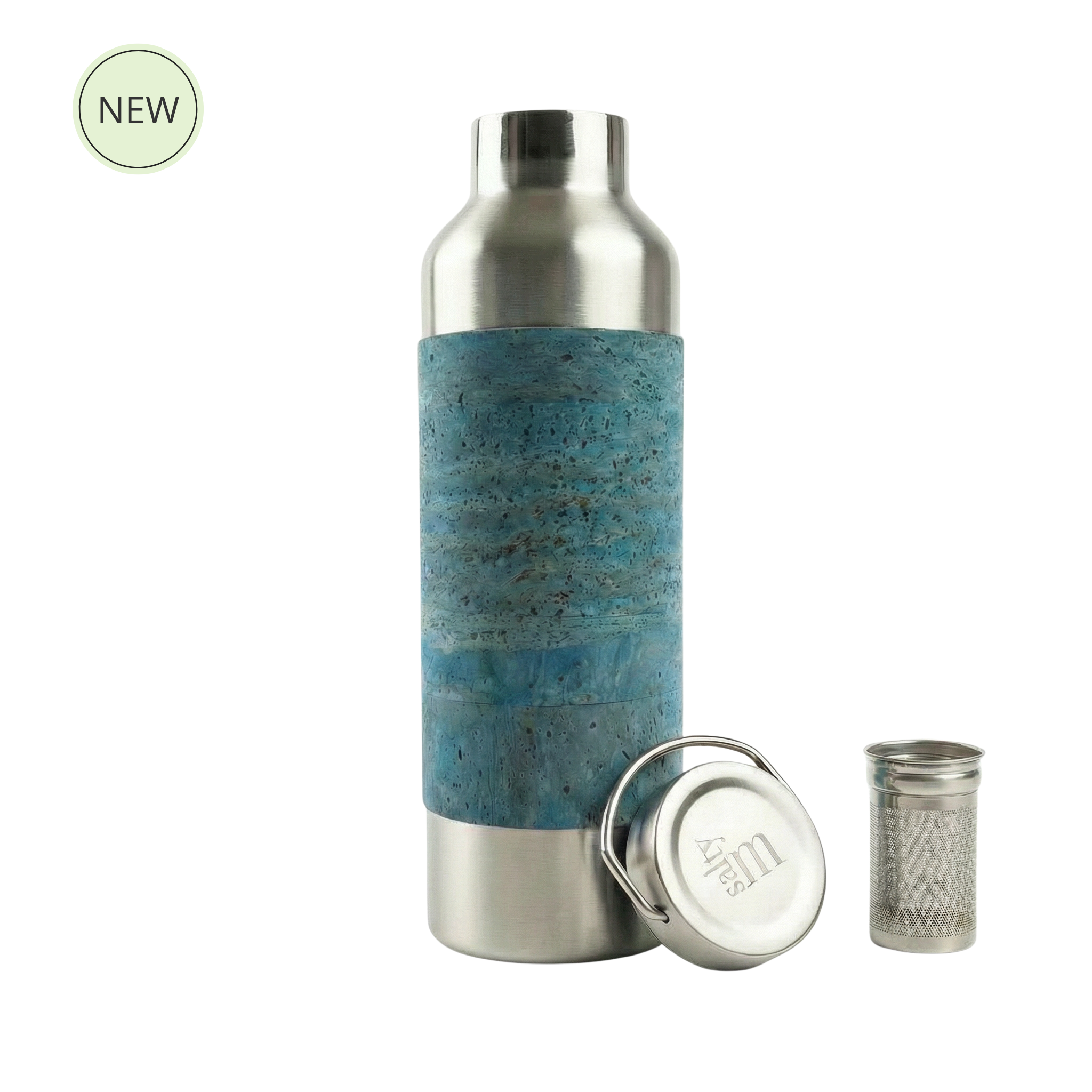 Edelstahl Trinkflasche 750ml mit Korksleeve