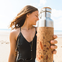 Edelstahltrinkflasche mit Kork - 750ml