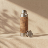Edelstahl Trinkflasche 750ml mit Korksleeve