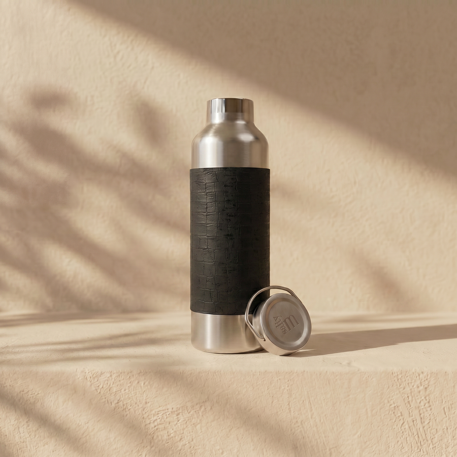 Edelstahl Trinkflasche 750ml mit Korksleeve