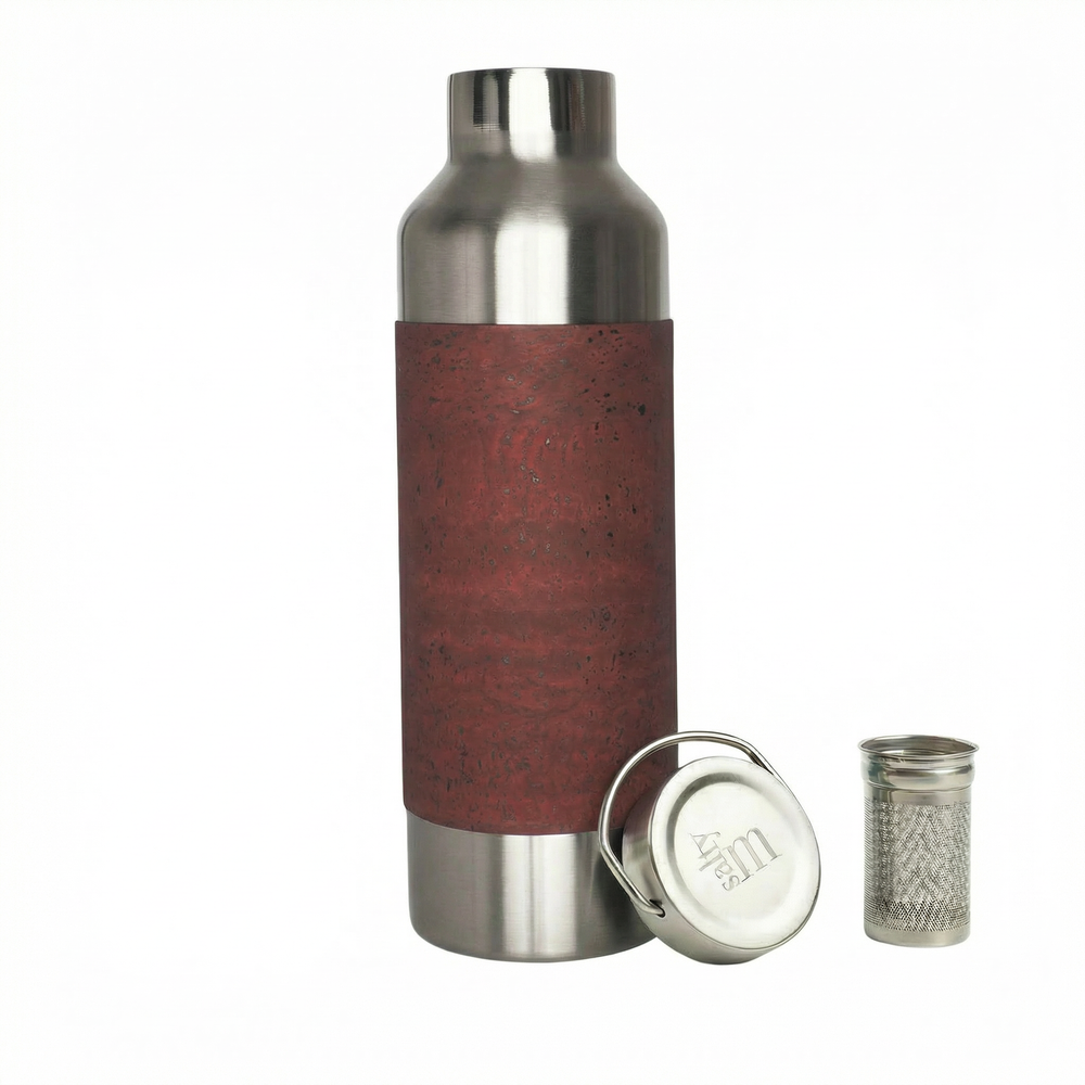 Mit Teesieb / dunkelrot