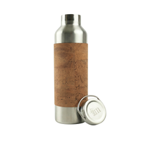 Edelstahl Trinkflasche 750ml mit Korksleeve