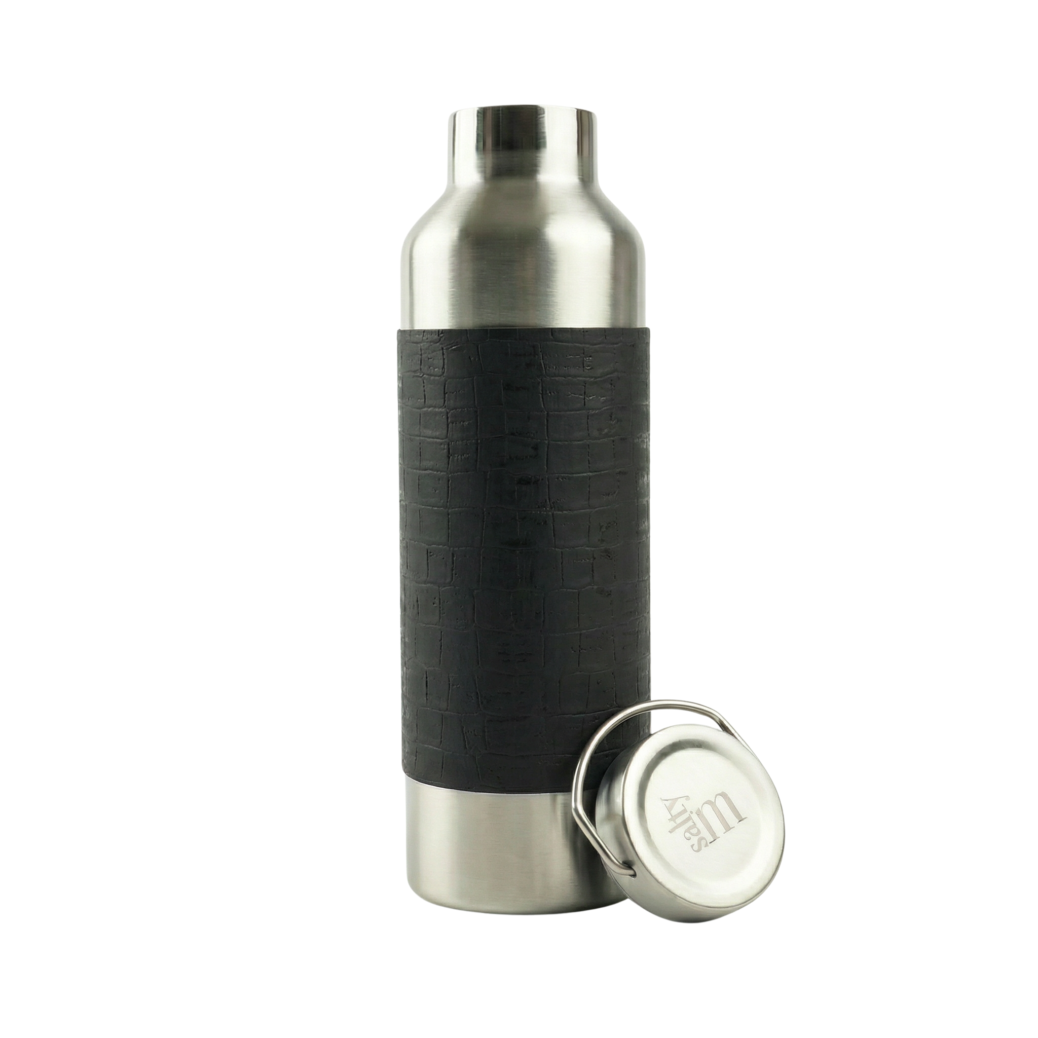 Edelstahl Trinkflasche 750ml mit Korksleeve