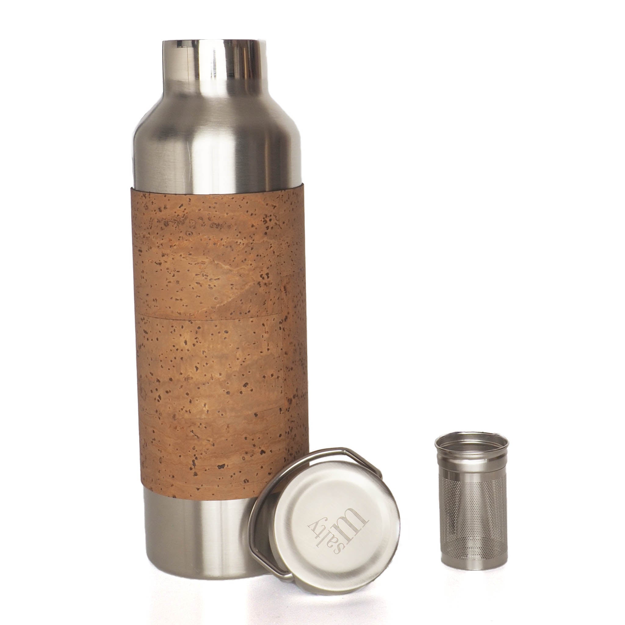 Edelstahltrinkflasche mit Korksleeve - 750ml