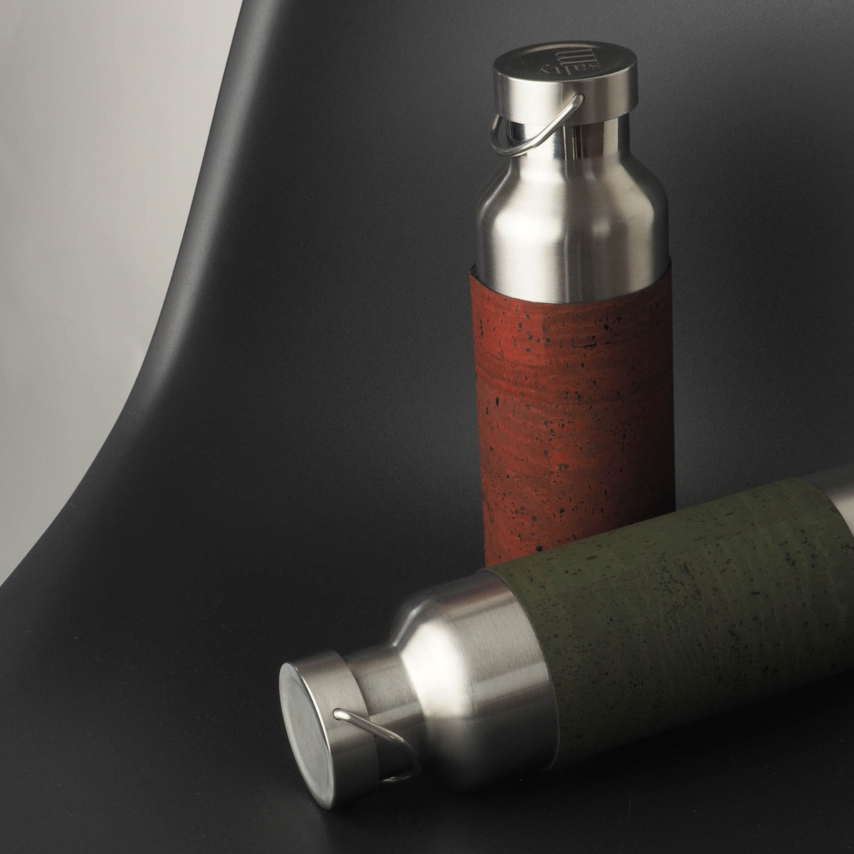 Edelstahl Trinkflasche 750ml mit Korksleeve