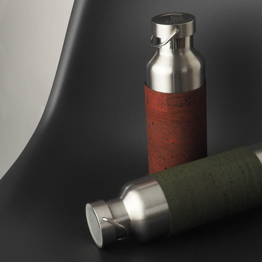 Edelstahl Trinkflasche 750ml mit Korksleeve