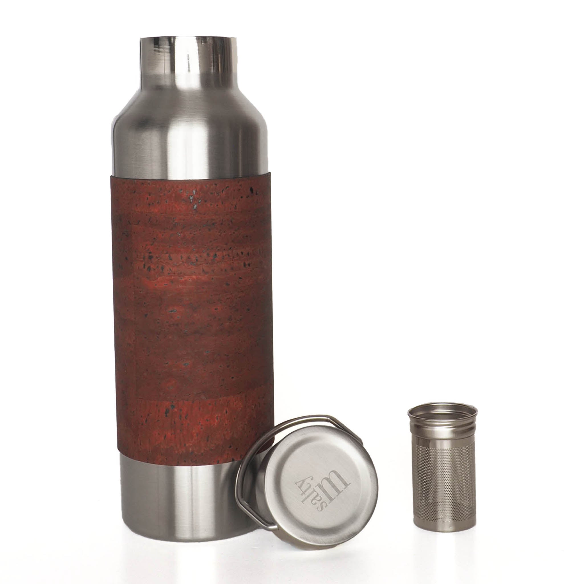 Edelstahltrinkflasche mit Korksleeve - 750ml