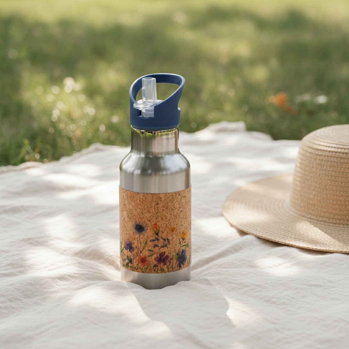 Edelstahltrinkflasche mit Kork - 350ml