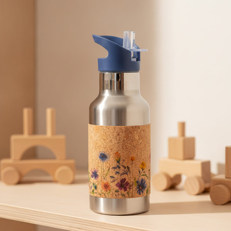 Edelstahltrinkflasche mit Kork - 350ml