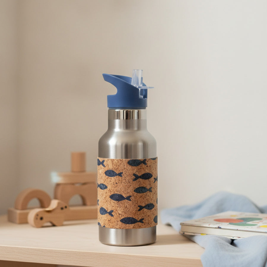 Edelstahltrinkflasche mit Kork - 350ml