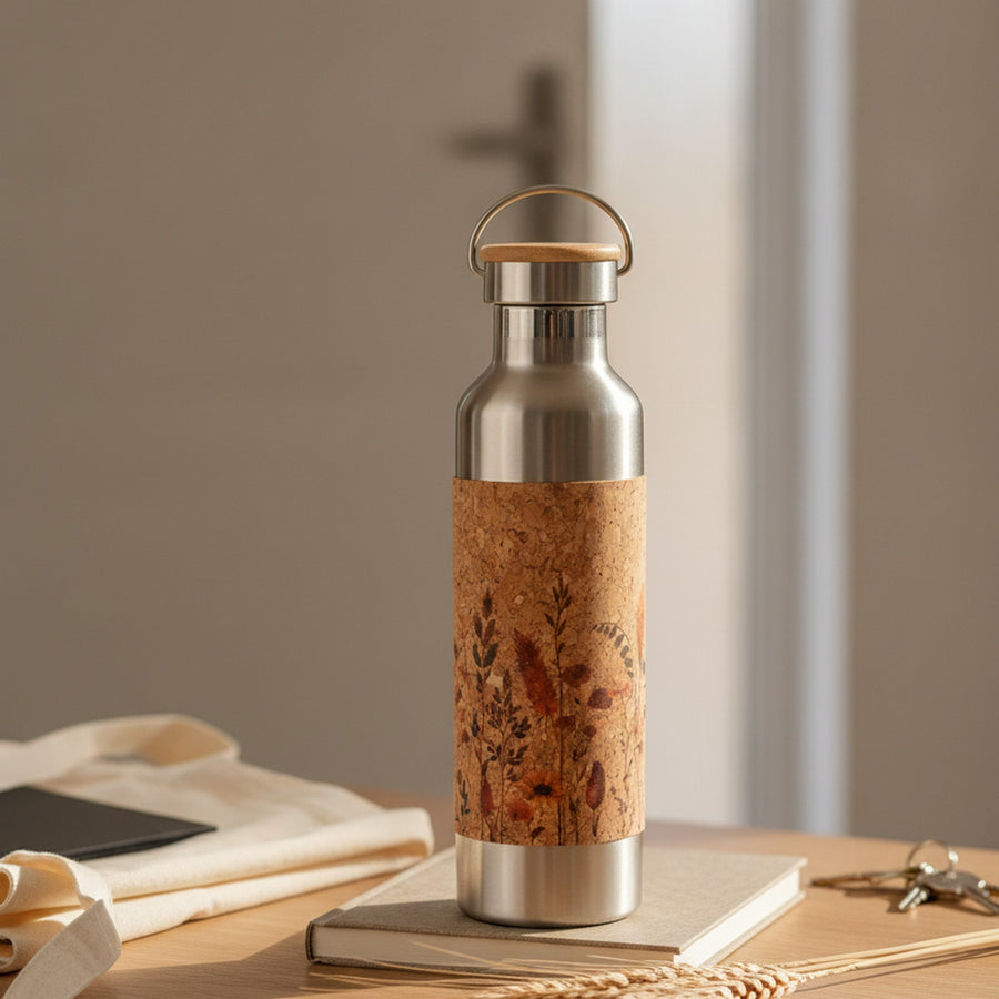 Edelstahltrinkflasche mit Kork - 750ml