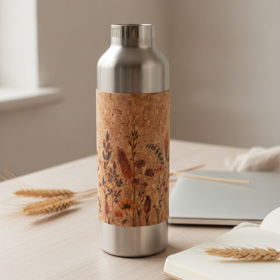 Edelstahltrinkflasche mit Kork - 750ml